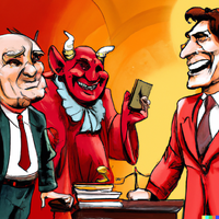 DALL·E 2022-10-03 13.16.50 - A lawyer, a judge and a poliman looks at each other with care, th...png