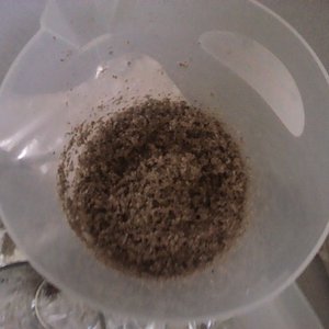 Mistura de vermiculita/arroz e agua